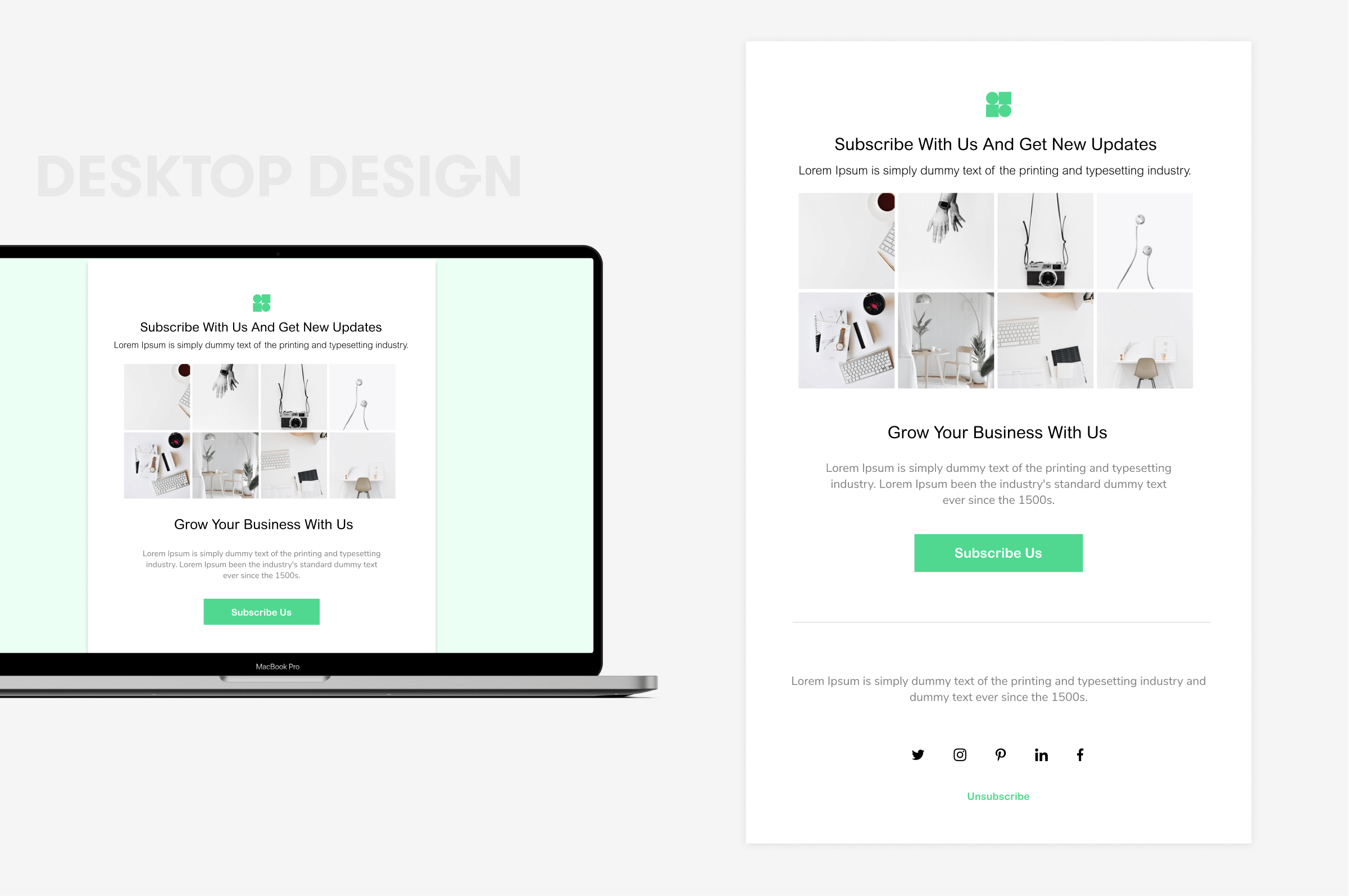 2 Image Subscribe Newsletter 2